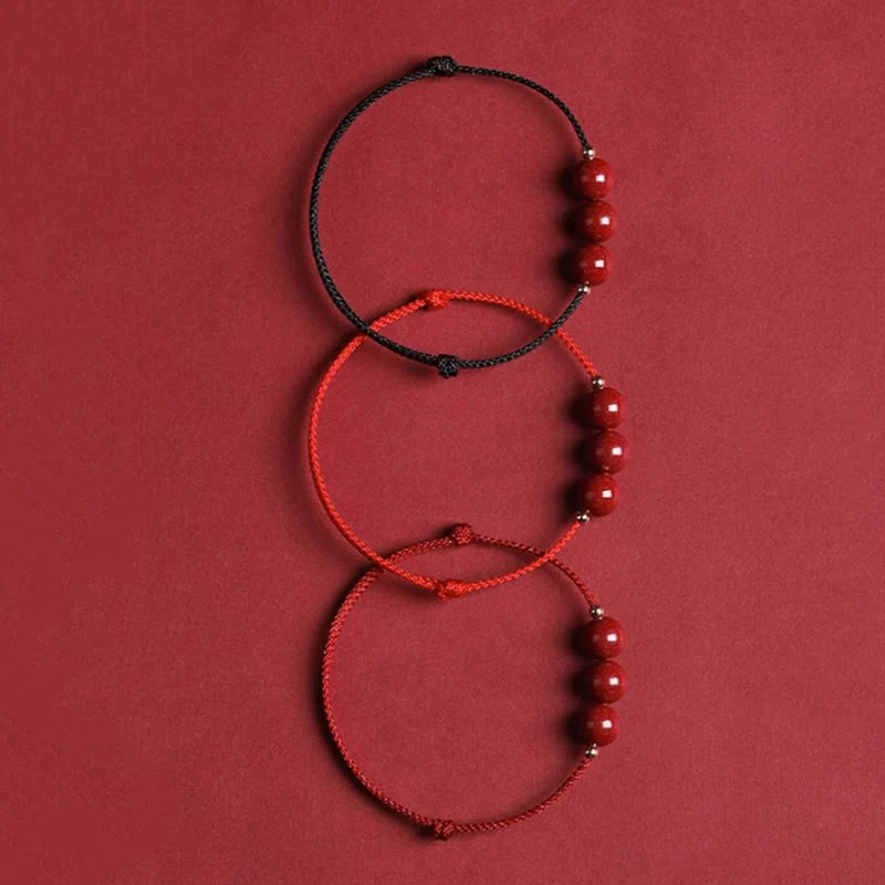 Cinnabar Bracelet and Anklet with Lucky Blessed String - Image 27