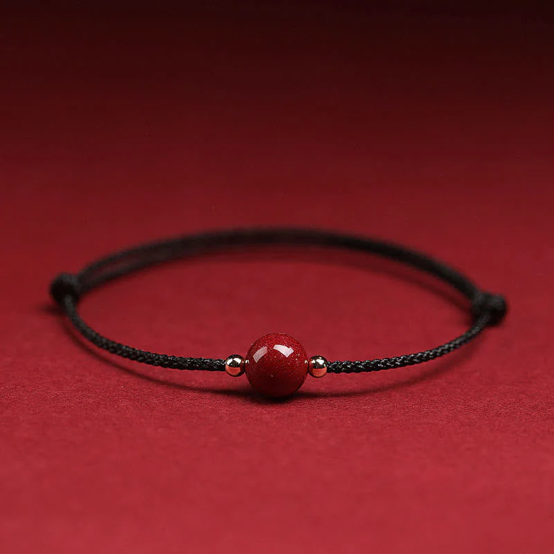 Cinnabar Bracelet and Anklet with Lucky Blessed String - Image 8