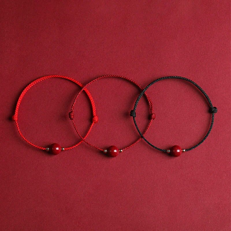 Cinnabar Bracelet and Anklet with Lucky Blessed String - Image 9