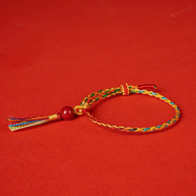 Colorful String Cinnabar Concentration Unisex Bracelet - Image 6