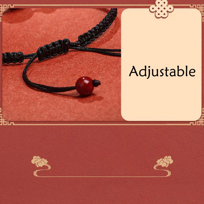 Cinnabar Peace Buckle Bracelet with Red String for Protection & Blessings - Image 13
