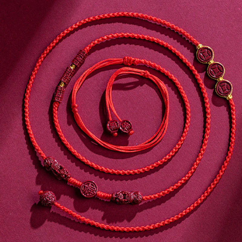 Cinnabar PiXiu Red String Belly Chain for Calm Blessing - Image 11