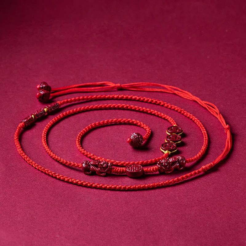 Cinnabar PiXiu Red String Belly Chain for Calm Blessing - Image 14