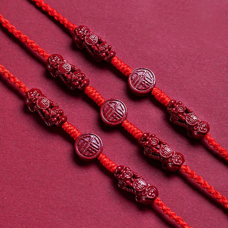 Cinnabar PiXiu Red String Belly Chain for Calm Blessing - Image 2