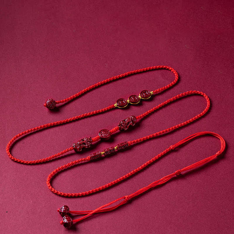 Cinnabar PiXiu Red String Belly Chain for Calm Blessing - Image 9