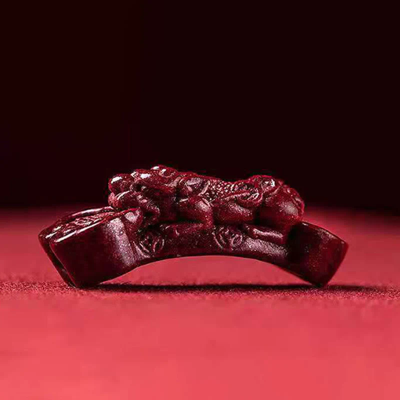 Cinnabar Pixiu Braided Wealth & Luck Bracelet | Handcrafted - Image 8
