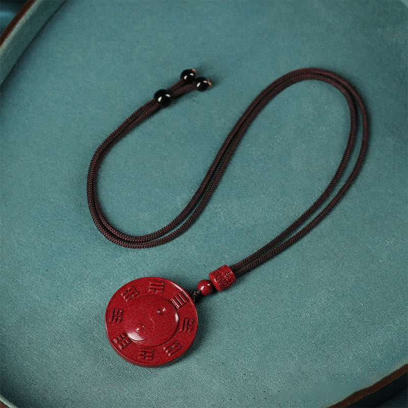 Cinnabar Yin Yang Bagua Blessing Necklace for Calm & Balance - Image 3