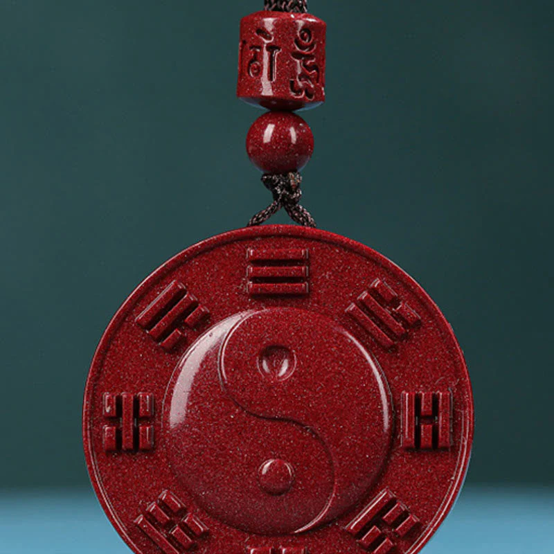 Cinnabar Yin Yang Bagua Blessing Necklace for Calm & Balance - Image 4