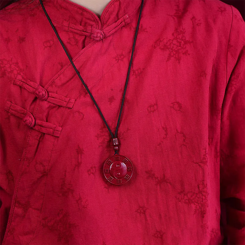 Cinnabar Yin Yang Bagua Blessing Necklace for Calm & Balance - Image 5