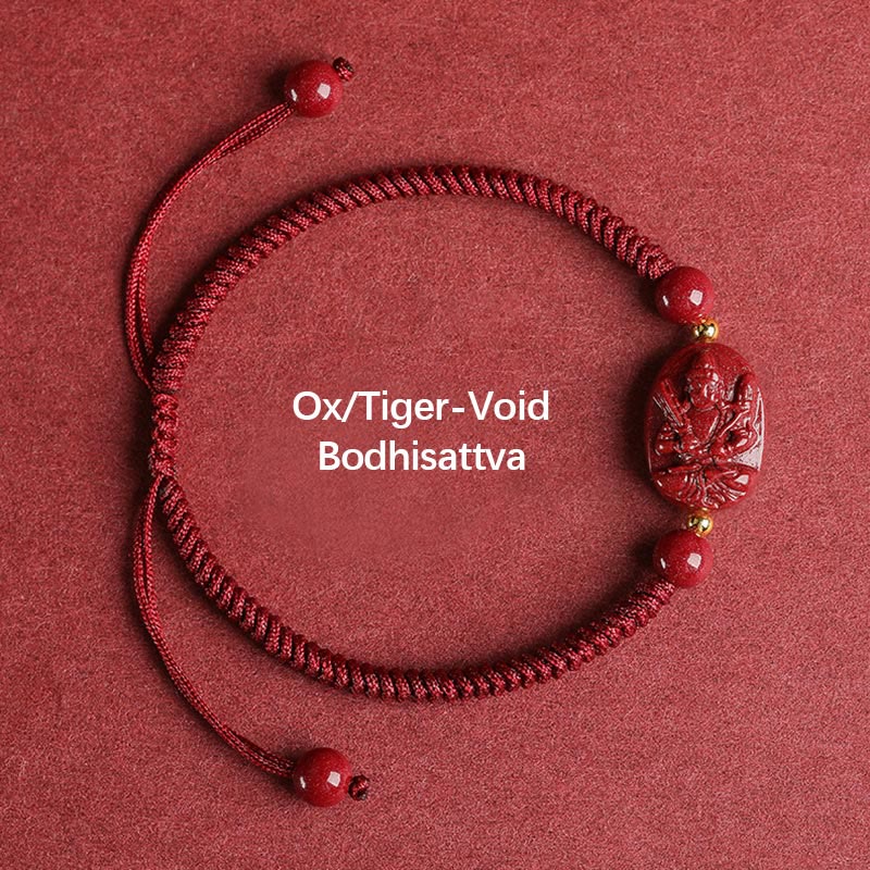 Unisex Cinnabar Chinese Zodiac Buddha Bracelet for Protection - Image 4