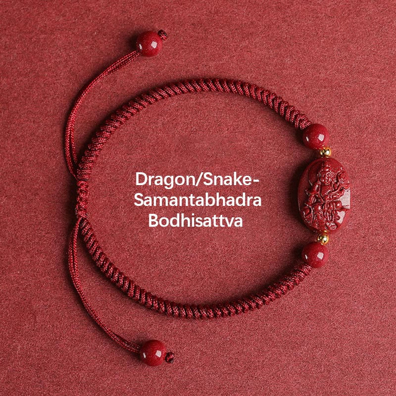 Unisex Cinnabar Chinese Zodiac Buddha Bracelet for Protection - Image 6