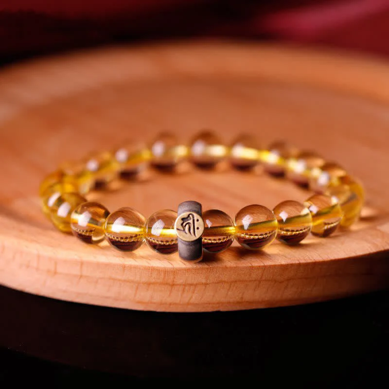 8mm Citrine Chinese Zodiac Bracelet for Spiritual Protection - Image 11