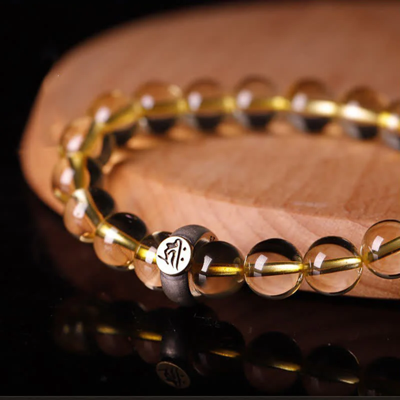 8mm Citrine Chinese Zodiac Bracelet for Spiritual Protection - Image 12
