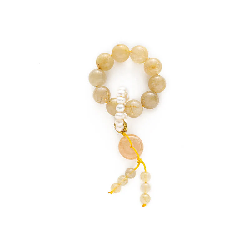 12mm Citrine Bracelet with Peace Buckle for Prosperity - Image 5