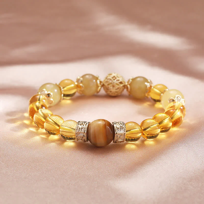 Citrine Generosity Prosperity Bracelet 16cm Elastic - Image 2