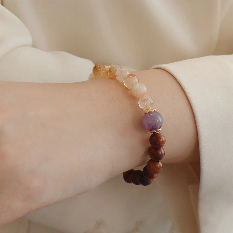 Sandalwood Rosewood Citrine Protection Bracelet 15-19cm - Image 6