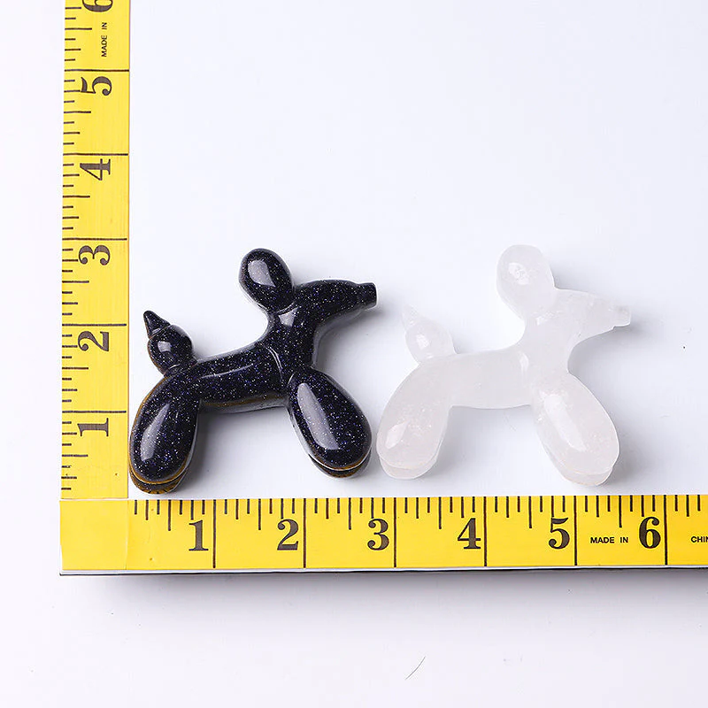 2.8 Inch Clear Quartz Balloon Dog Crystal Carving - Image 10