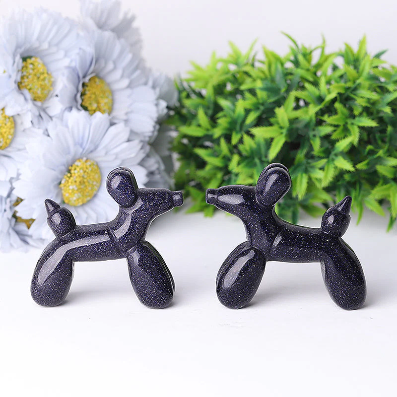 2.8 Inch Clear Quartz Balloon Dog Crystal Carving - Image 3