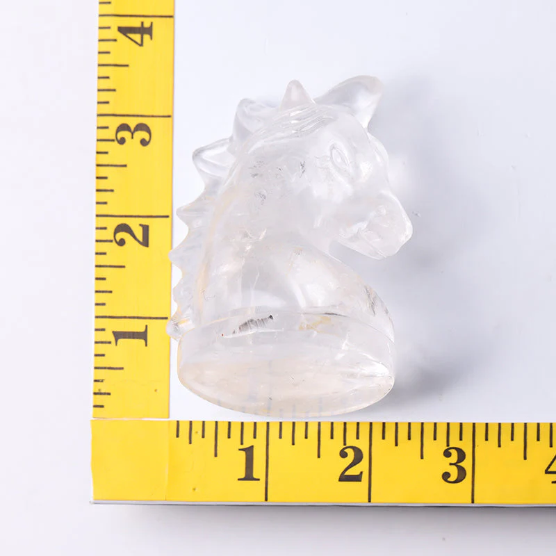3-Inch Clear Quartz Unicorn Crystal Animal Carving - Image 8