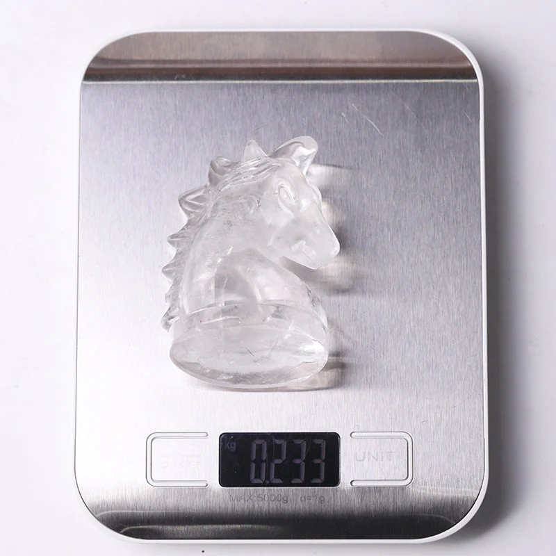 3-Inch Clear Quartz Unicorn Crystal Animal Carving - Image 9