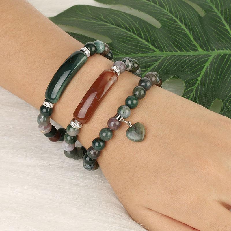 8mm Clear Quartz Love Heart Healing Bracelet for Balance - Image 11