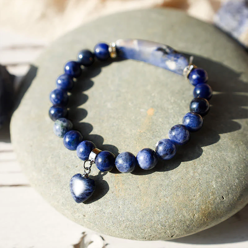 8mm Clear Quartz Love Heart Healing Bracelet for Balance - Image 12