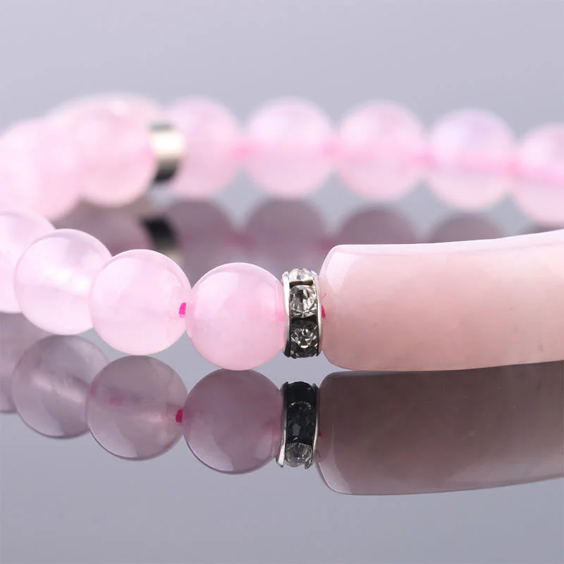 8mm Clear Quartz Love Heart Healing Bracelet for Balance - Image 22