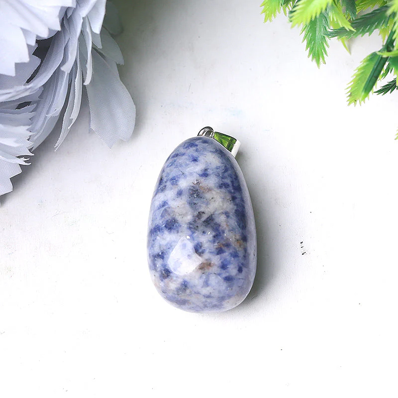 Drop Shape Clear Quartz Crystal Pendant 1.3-1.6 Inch - Image 7