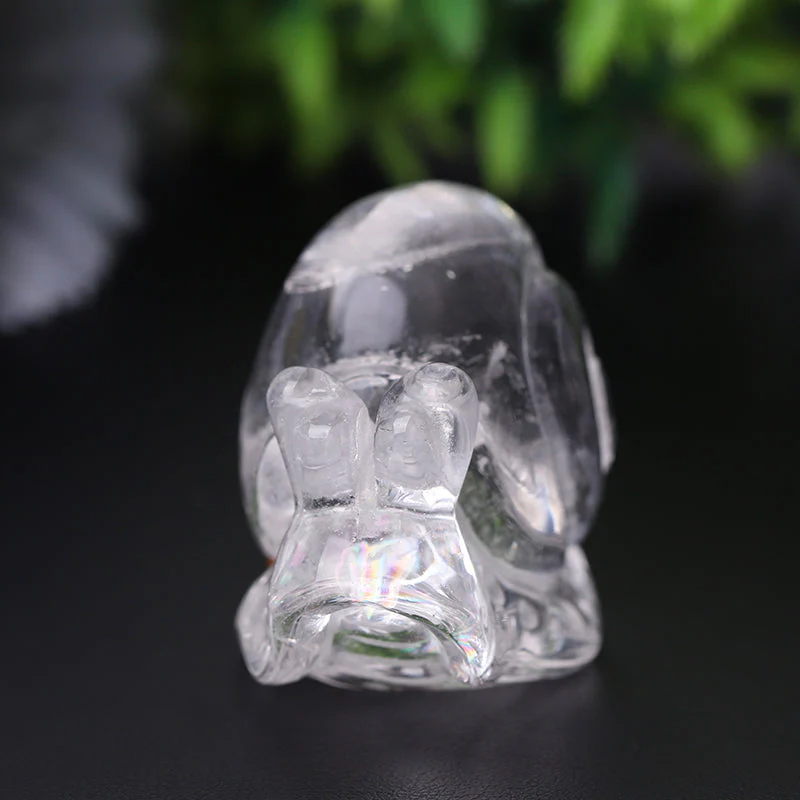 1.2-1.5 inch Clear Quartz Snail Crystal Animal Carving Figurine - Image 4