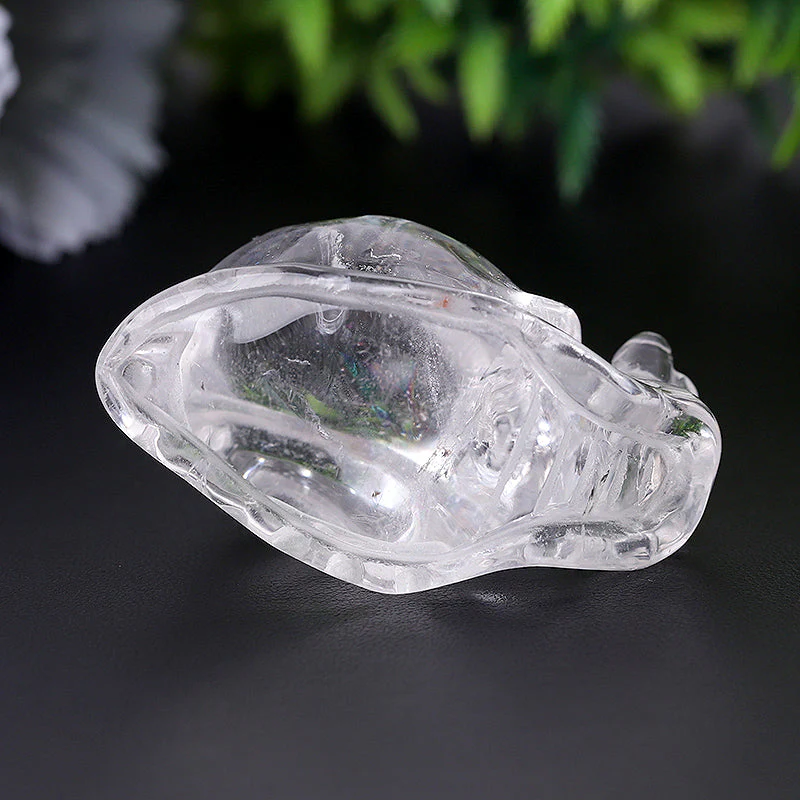 1.2-1.5 inch Clear Quartz Snail Crystal Animal Carving Figurine - Image 8