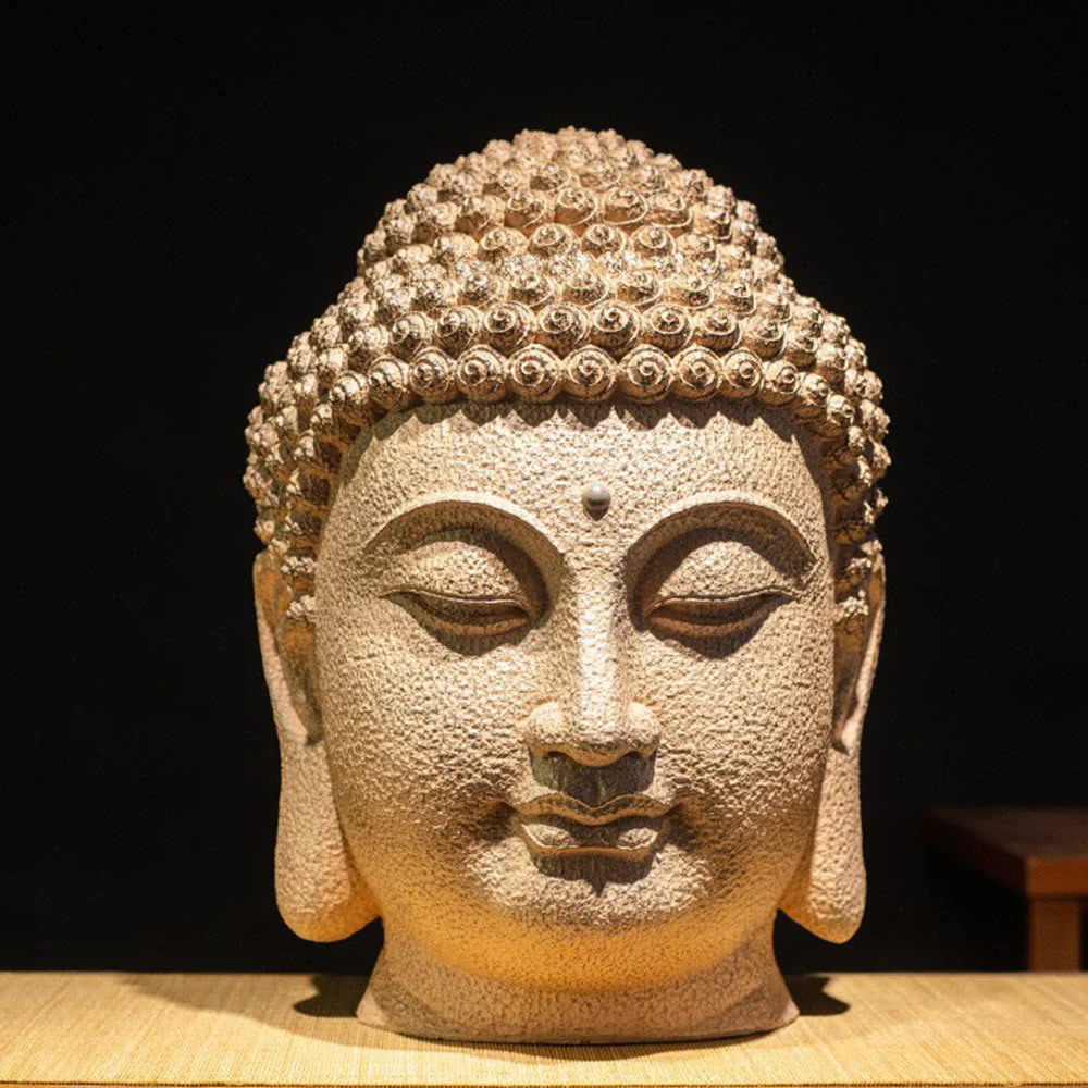 Closed Eyes Meditating Buddha Resin Statue - 42cm - Image 2