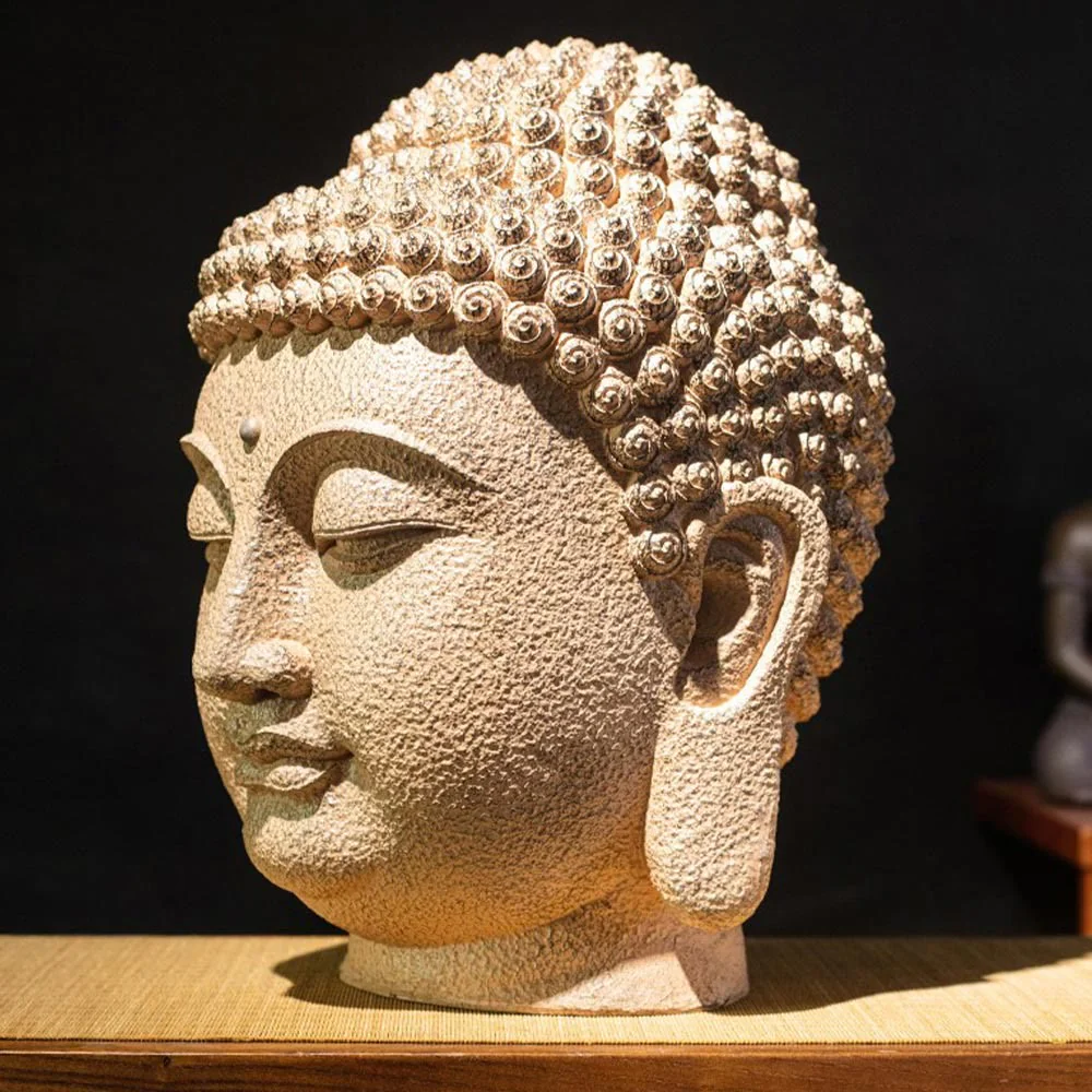 Closed Eyes Meditating Buddha Resin Statue - 42cm - Image 3