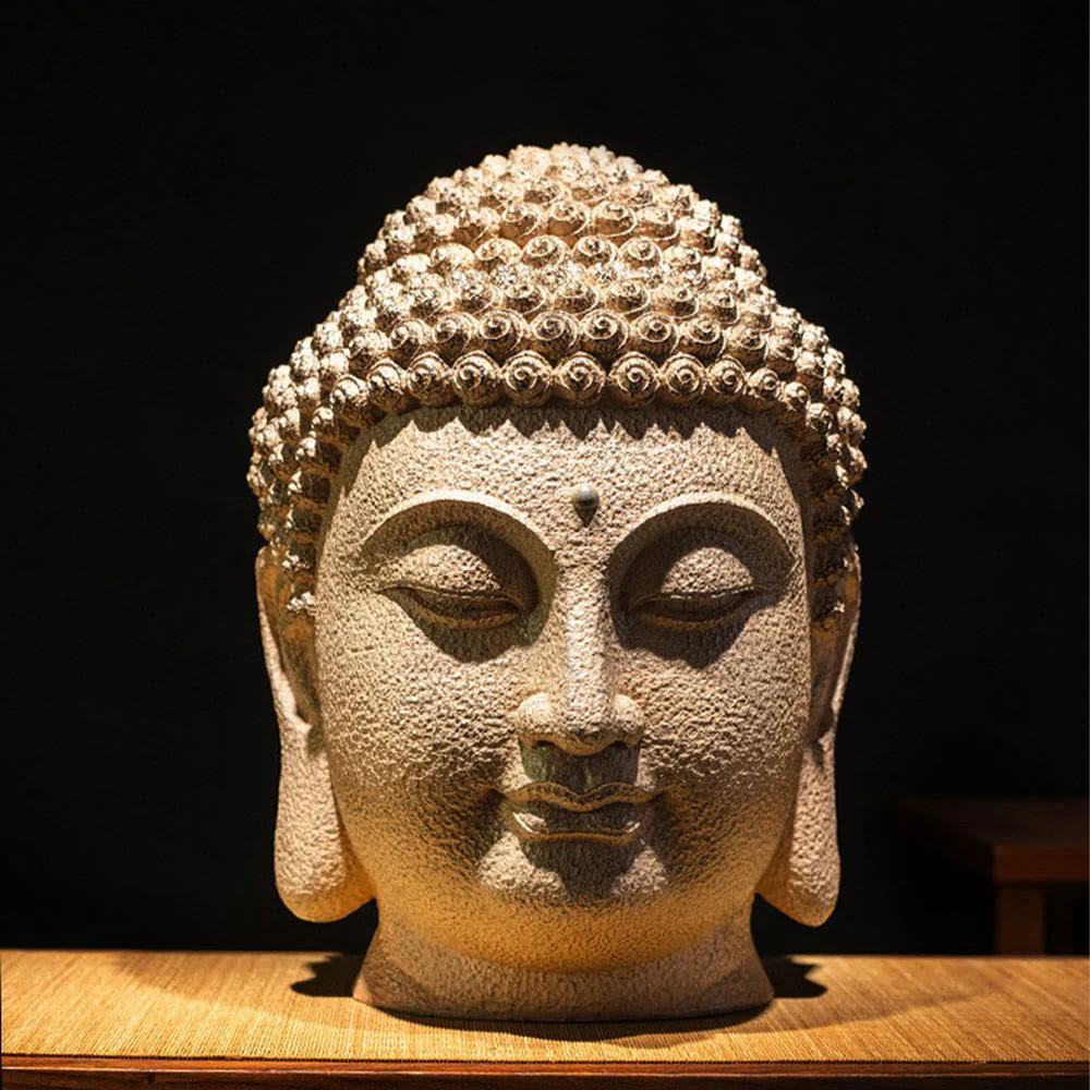 Closed Eyes Meditating Buddha Resin Statue - 42cm - Image 7