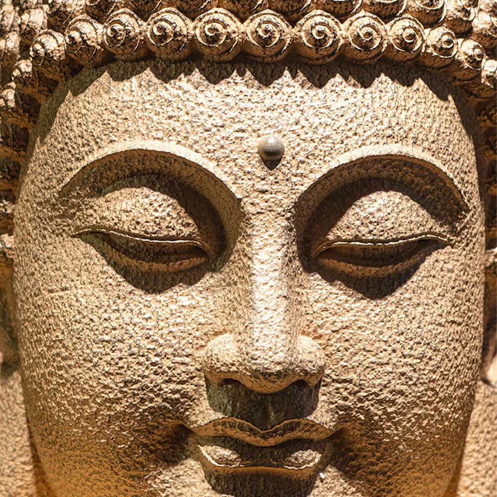 Closed Eyes Meditating Buddha Resin Statue - 42cm - Image 9