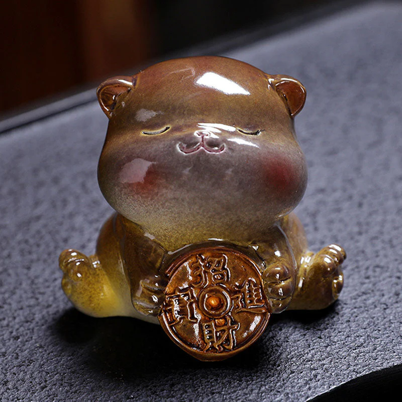 Color Changing Mini Cat Resin Tea Pet | Zen Decor Figurine - Image 2