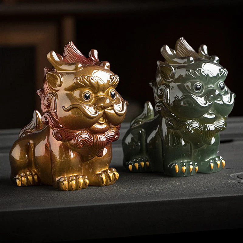 Color Changing PiXiu Resin Tea Pet | Zen Home Decor - Image 20