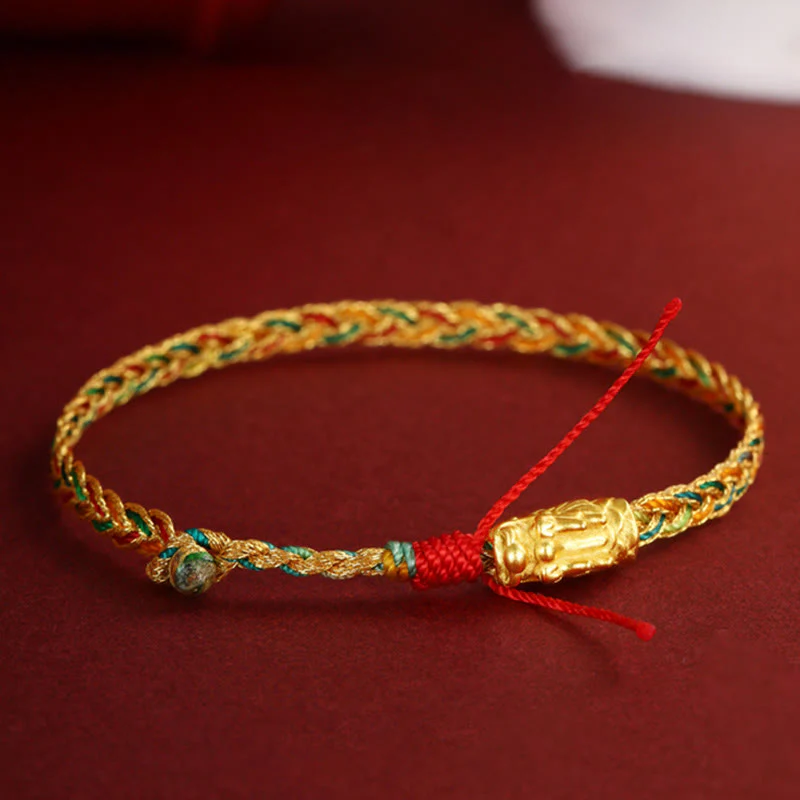 Handmade Colorful Braided Dragon Success Bracelet 14cm - 19cm - Image 4