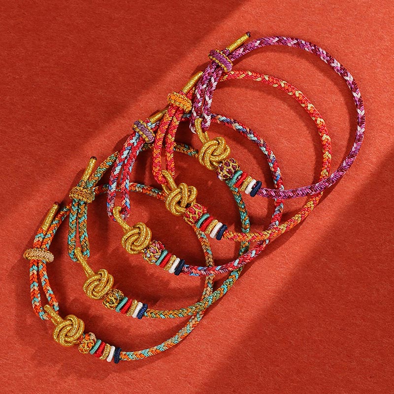 Colorful Dunhuang Protection Rope Bracelet for Spiritual Balance - Image 2