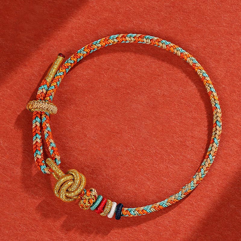 Colorful Dunhuang Protection Rope Bracelet for Spiritual Balance - Image 3