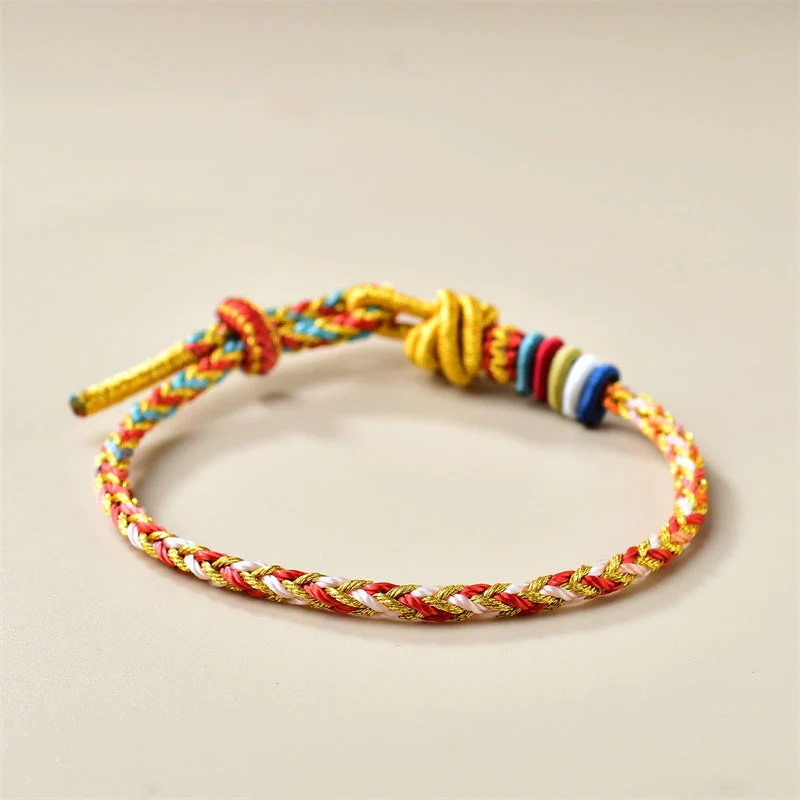 Colorful Gold Red String Bracelet for Healing and Balance - Image 4