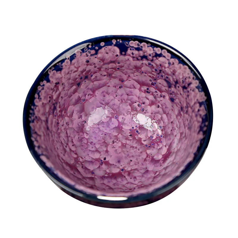 Colorful Iris Flowers Jian Zhan Teacup 110ml Ceramic - Image 14