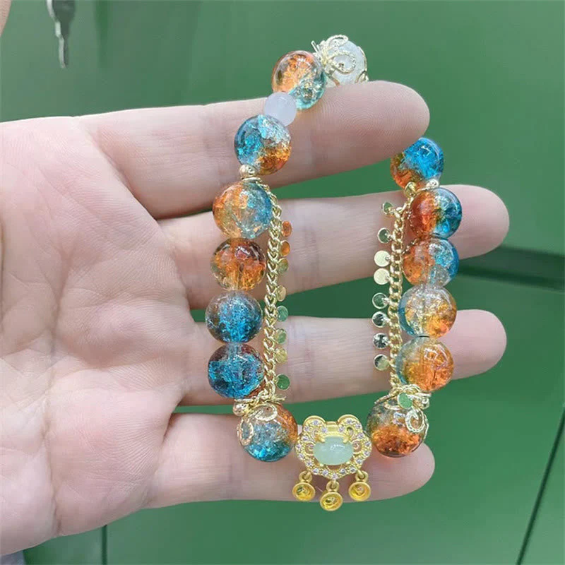 Colorful Liuli Glass Bead Spiritual Protection Bracelet - Image 12