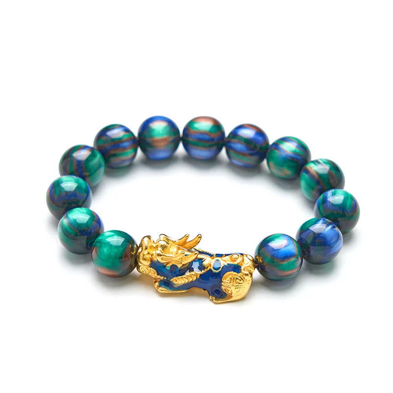 Colorful Sea Willow PiXiu Bracelet 12mm Wrist 15-18cm Unisex - Image 13