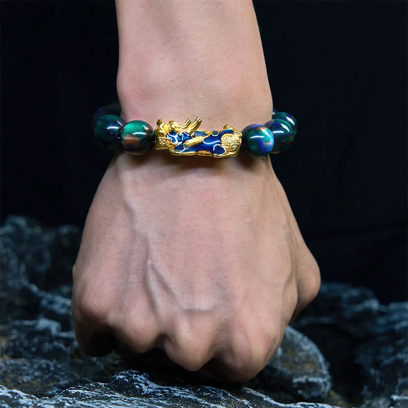 Colorful Sea Willow PiXiu Bracelet 12mm Wrist 15-18cm Unisex - Image 14