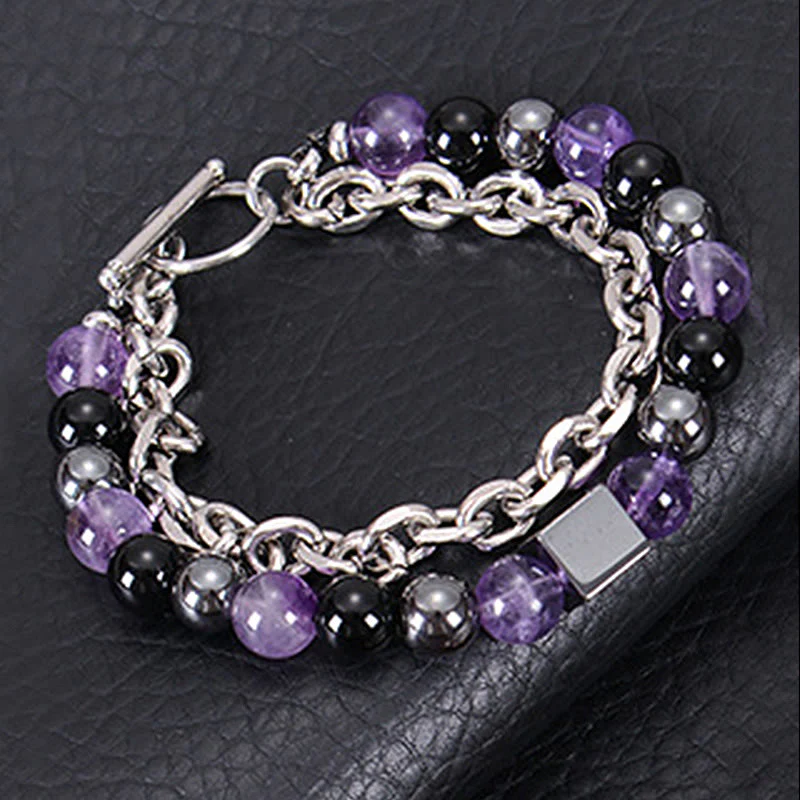 8mm Colorful Tiger Eye Double Wrap Protection Bracelet - Image 10