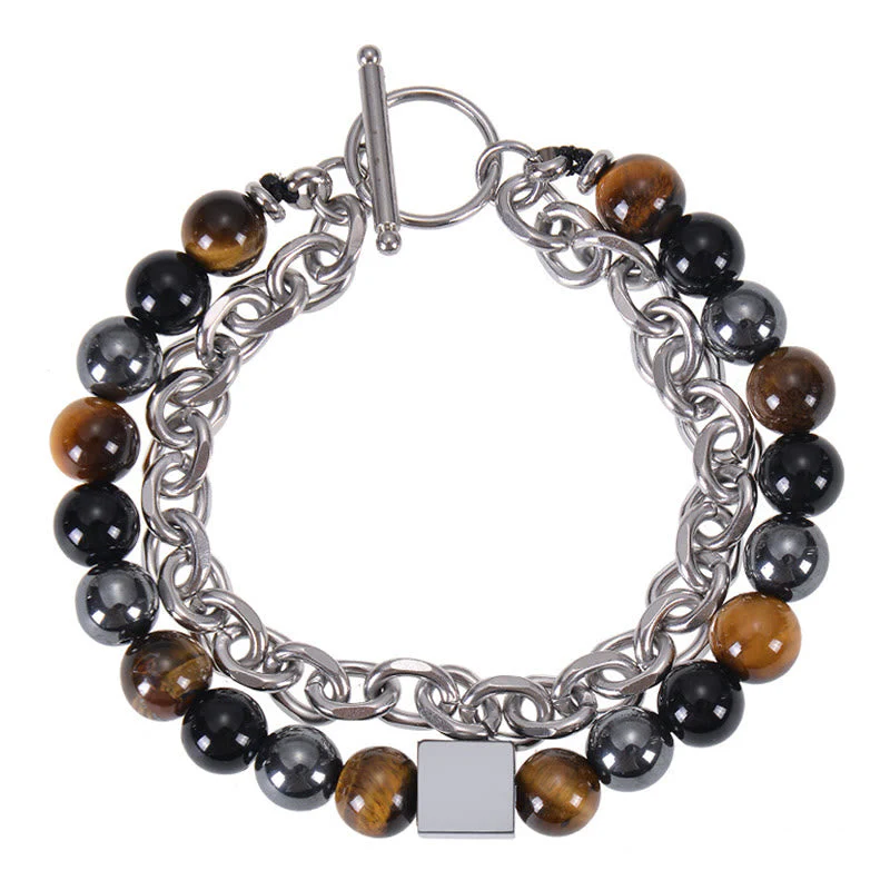 8mm Colorful Tiger Eye Double Wrap Protection Bracelet - Image 6