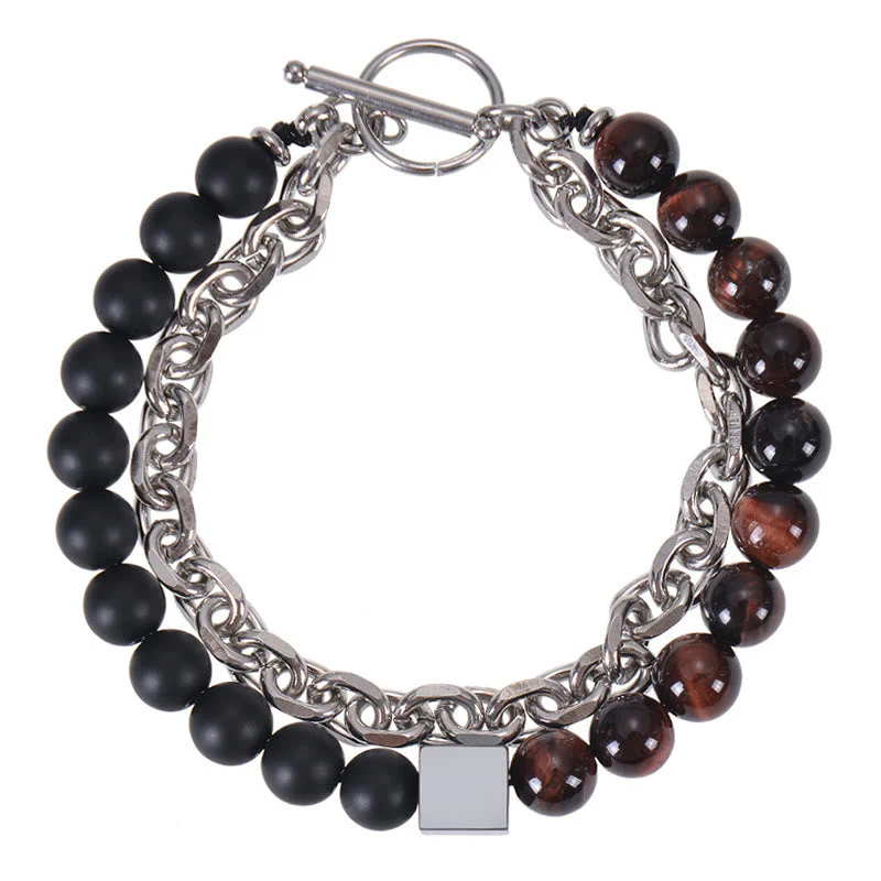 8mm Colorful Tiger Eye Double Wrap Protection Bracelet - Image 7