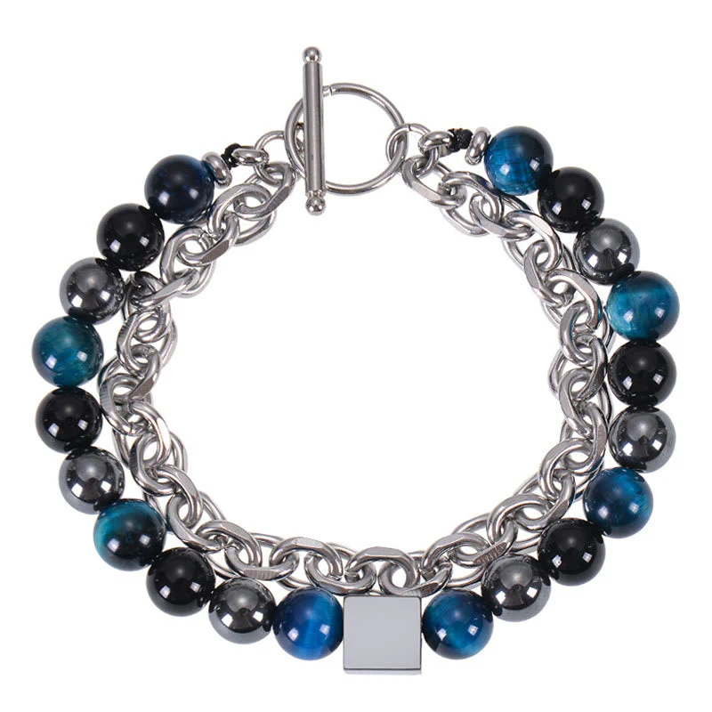 8mm Colorful Tiger Eye Double Wrap Protection Bracelet - Image 8