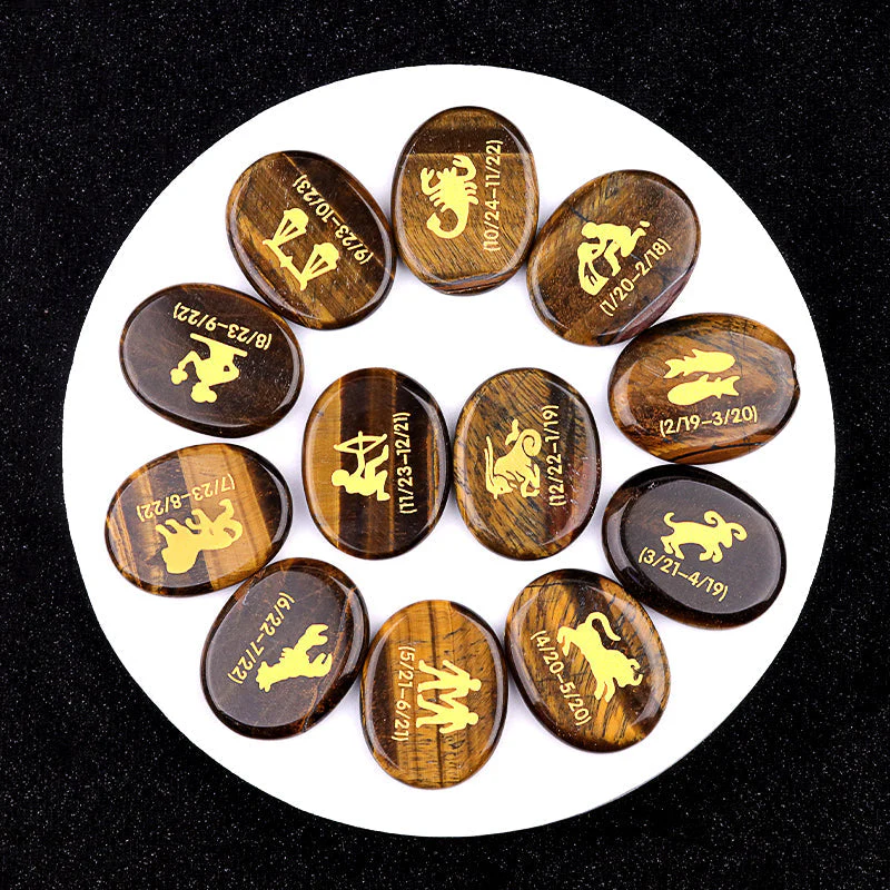 Twelve Constellation Crystal Palm Stones Set - Image 10