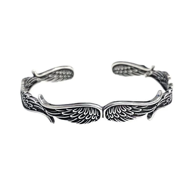 Copper Angel Wings Luck Cuff Bracelet for Spiritual Healing - Image 12